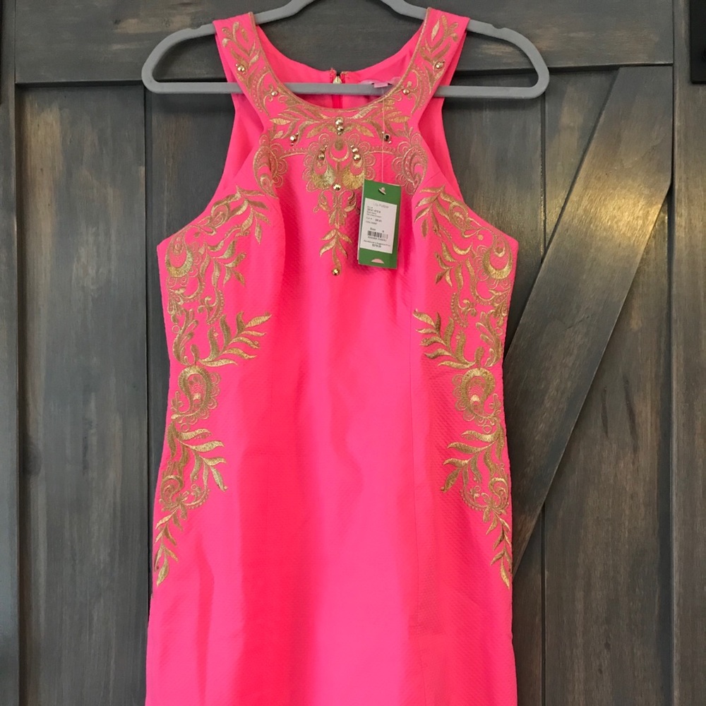 Lilly Pulitzer Coral Sunset Tina Stretch Shift
